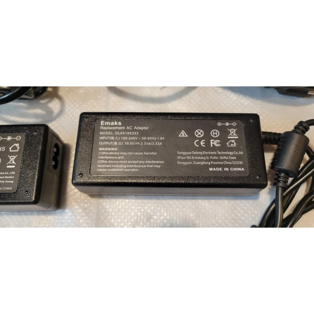 Two AC Adapters For HP Elitebook 850-G3 840-G3 820-G3 45W